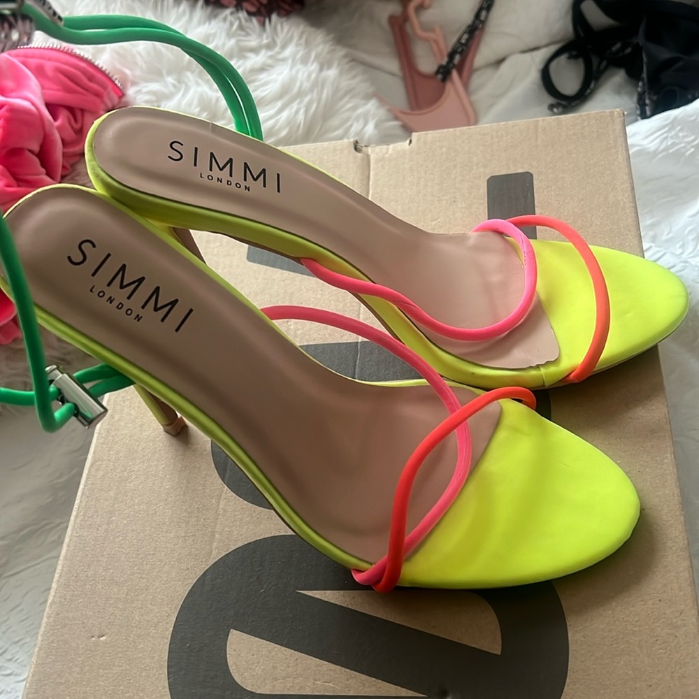 Color block heels
